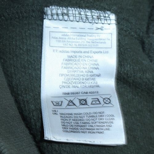 adidas Men's Green Crew Neck Sweatshirt XS Regular Fit Pullover