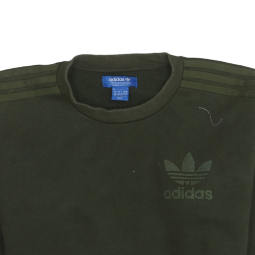 adidas Men's Green Crew Neck Sweatshirt XS Regular Fit Pullover