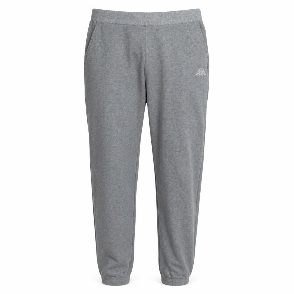 Front view of Kappa Men's Grey Medium Sweatpants Jogger Trousers