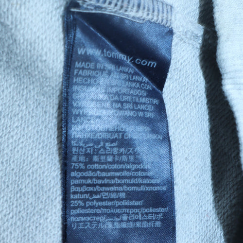 Tommy Hilfiger Women’s Grey Full Zip Hoodie Size S Logo Tape Design