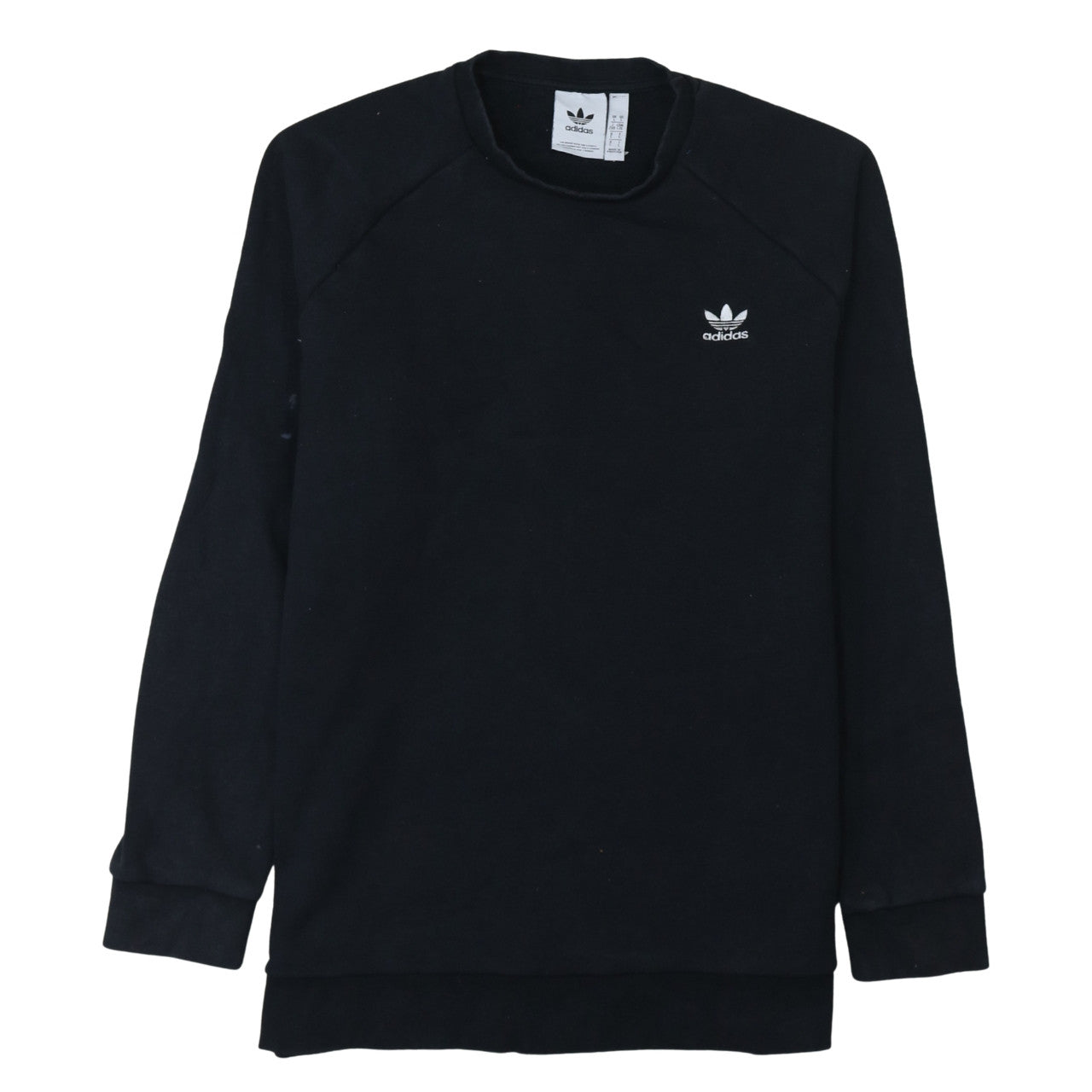 Adidas Men’s Black Pullover Sweatshirt L Crew Neck Logo Fleece