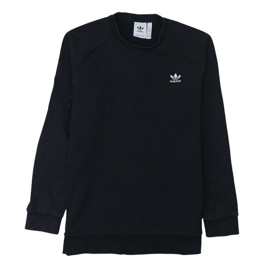 Adidas Men’s Black Pullover Sweatshirt L Crew Neck Logo Fleece