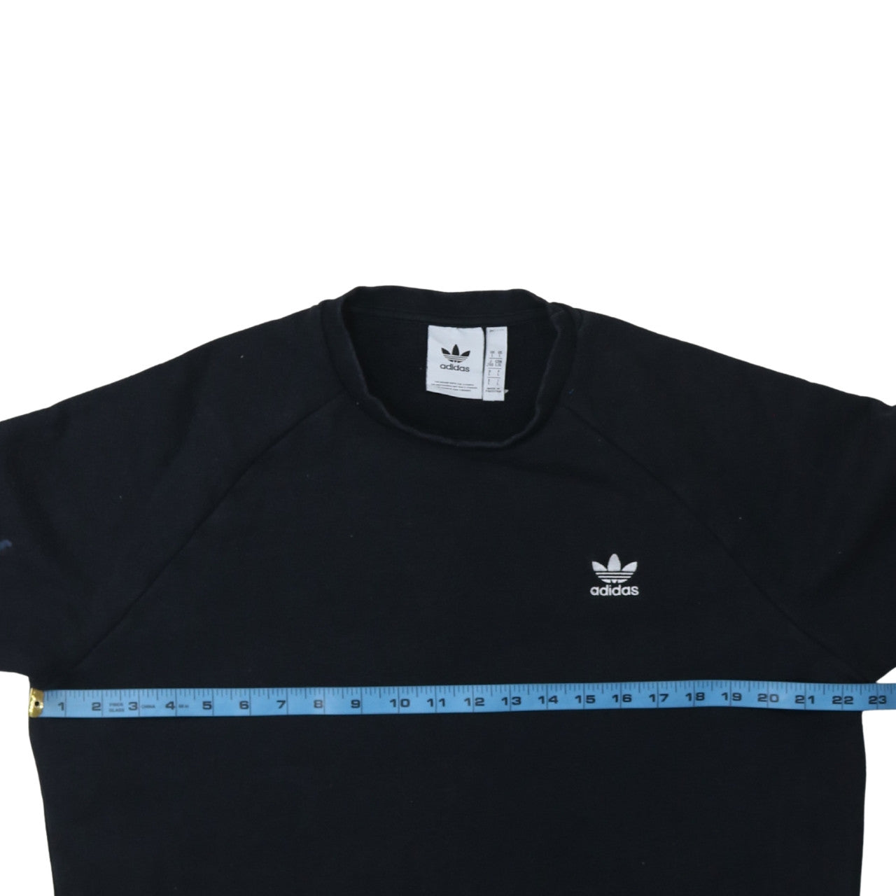 Adidas Men’s Black Pullover Sweatshirt L Crew Neck Logo Fleece