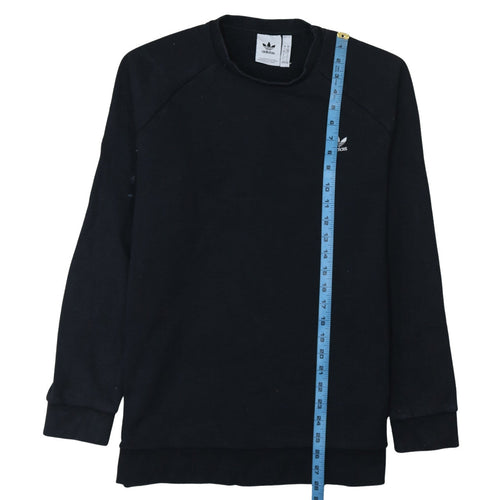Adidas Men’s Black Pullover Sweatshirt L Crew Neck Logo Fleece