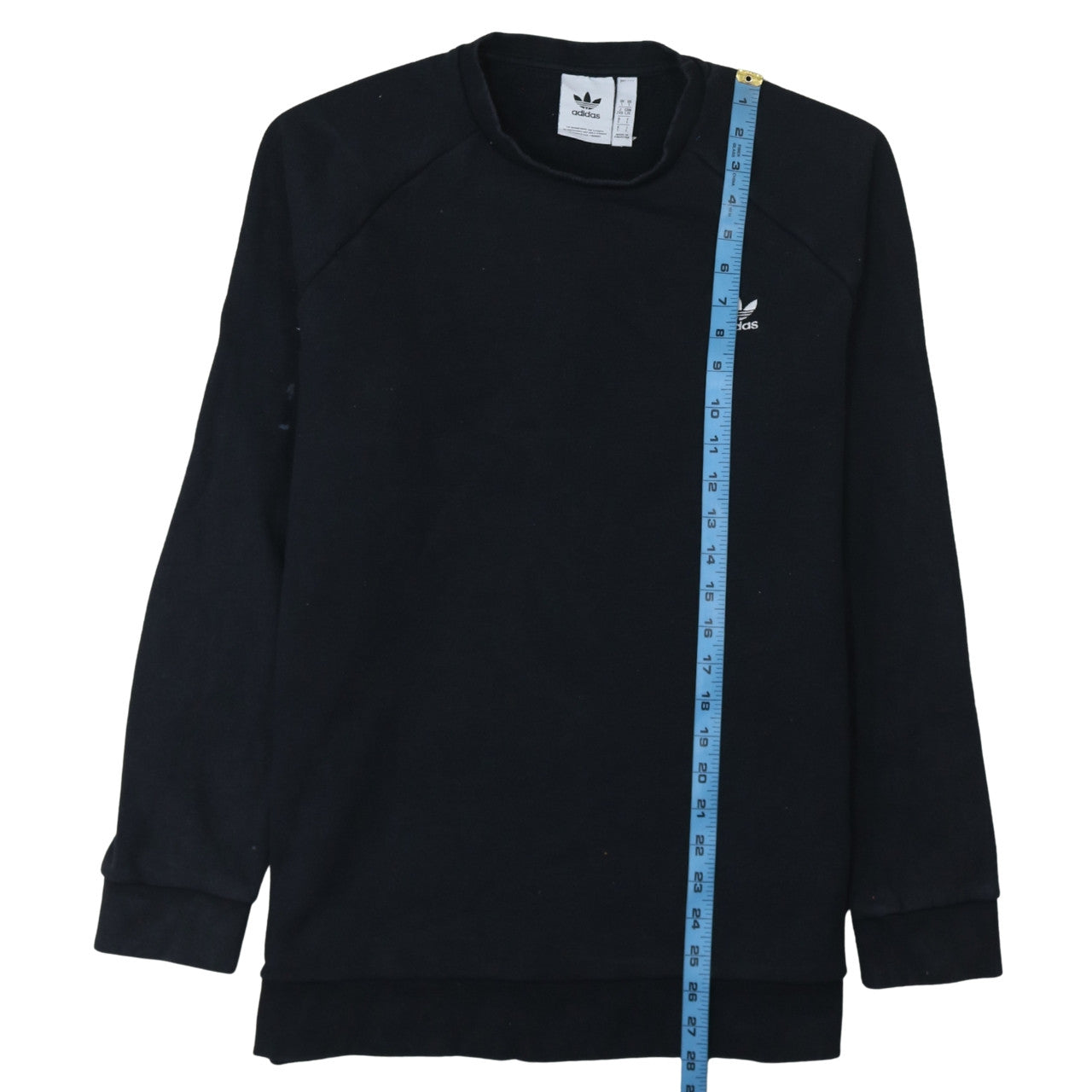 Adidas Men’s Black Pullover Sweatshirt L Crew Neck Logo Fleece