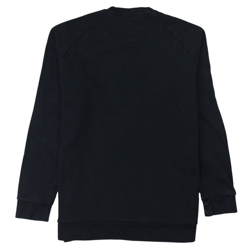 Adidas Men’s Black Pullover Sweatshirt L Crew Neck Logo Fleece