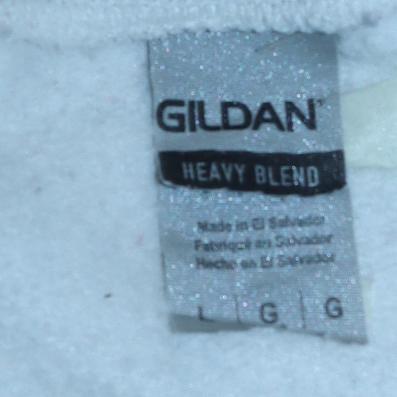 Gildan Women White Graphic Print Pullover Sweatshirt L