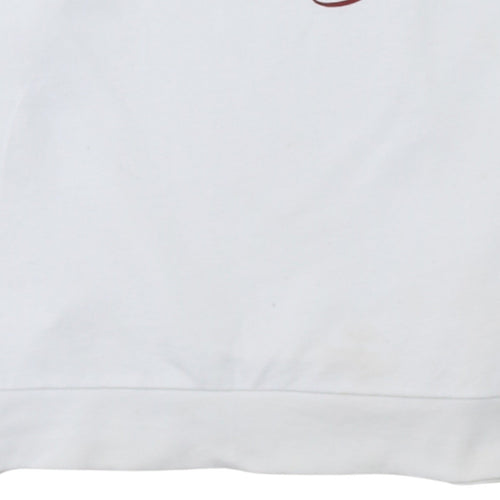 Paul & Shark Women White Size 14 Pullover Sweatshirt Crew Yachting Logo