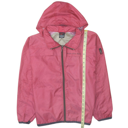Nike Men's Pink Hooded Windbreaker Jacket Size L