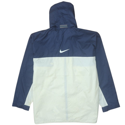 Nike Men's Blue Windbreaker Hooded Full Zip Jacket L