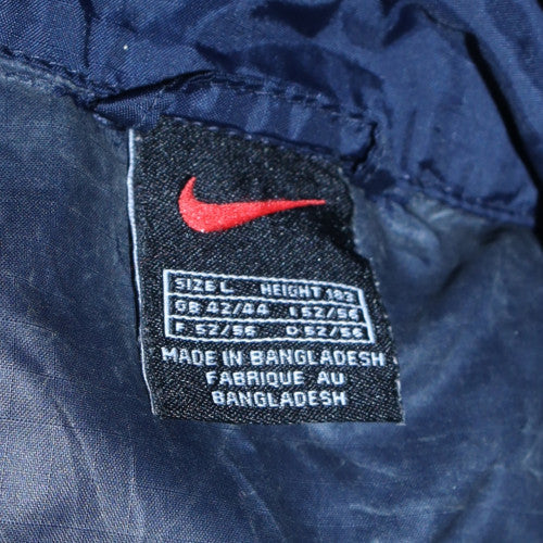 Nike Men's Blue Windbreaker Hooded Full Zip Jacket L