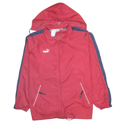 Puma Men’s Red 2XL Windbreaker Sports Hooded Jacket
