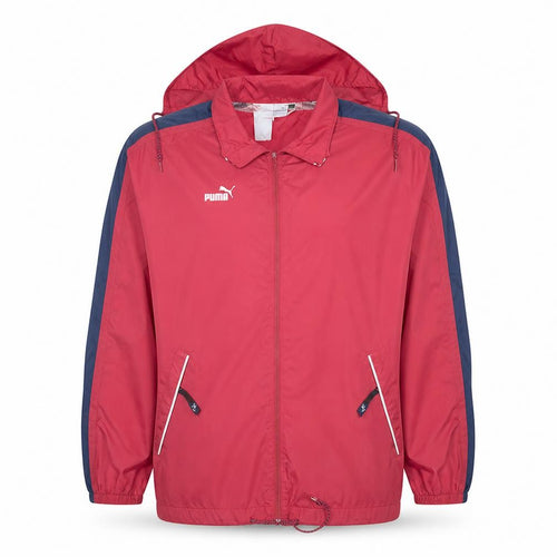 Puma Men’s Red 2XL Windbreaker Sports Hooded Jacket