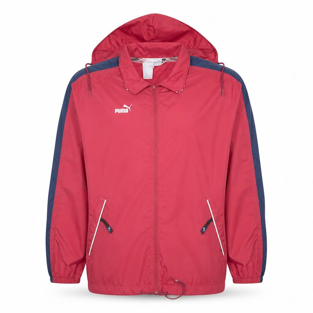 Puma Men’s Red 2XL Windbreaker Sports Hooded Jacket