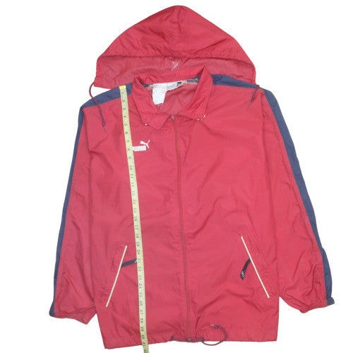 Puma Men’s Red 2XL Windbreaker Sports Hooded Jacket
