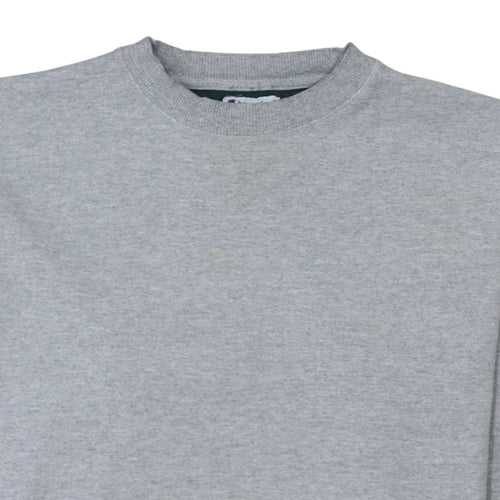 Champion Men's Grey Crew Neck Pullover Sweatshirt Size L