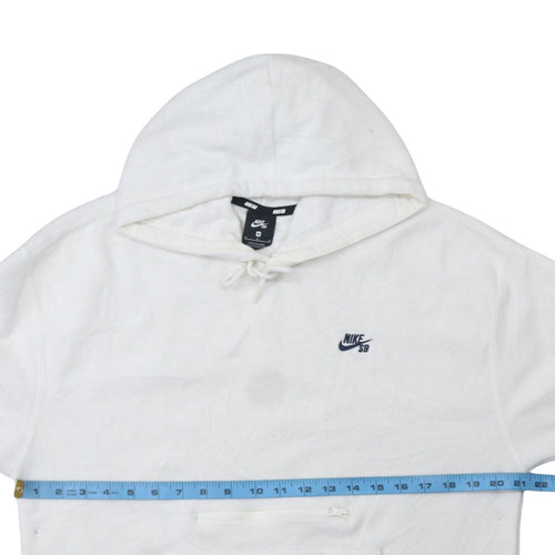 Nike SB Men's White Medium Pullover Hoodie with Zip Pocket