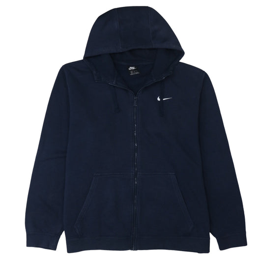 Nike Men's Blue Full Zip Hoodie XXL Regular Fit Fleece