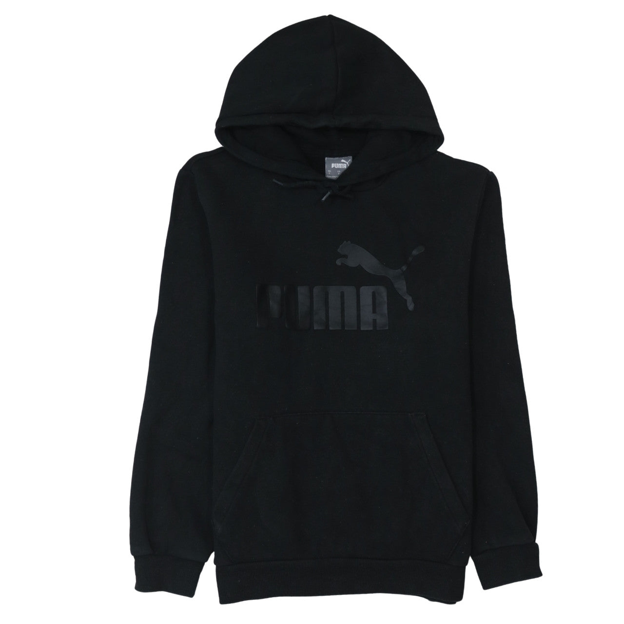 Puma Men's Black Pullover Hoodie Small Logo Fleece Sweatshirt