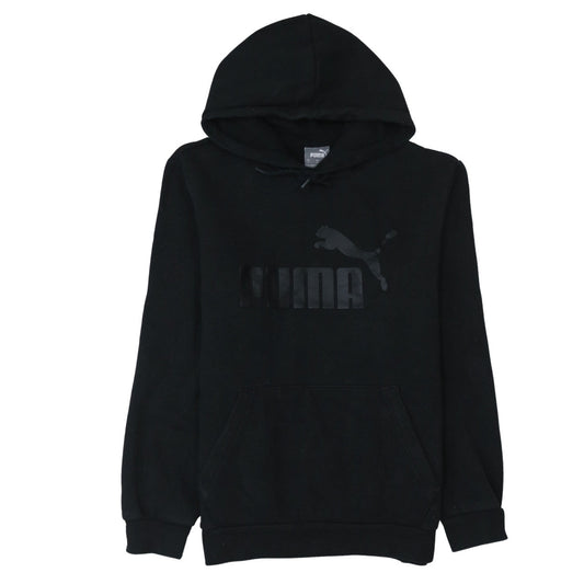 Puma Men's Black Pullover Hoodie Small Logo Fleece Sweatshirt