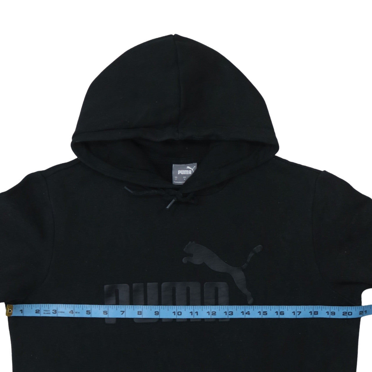 Puma Men's Black Pullover Hoodie Small Logo Fleece Sweatshirt