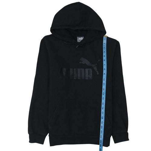 Puma Men's Black Pullover Hoodie Small Logo Fleece Sweatshirt