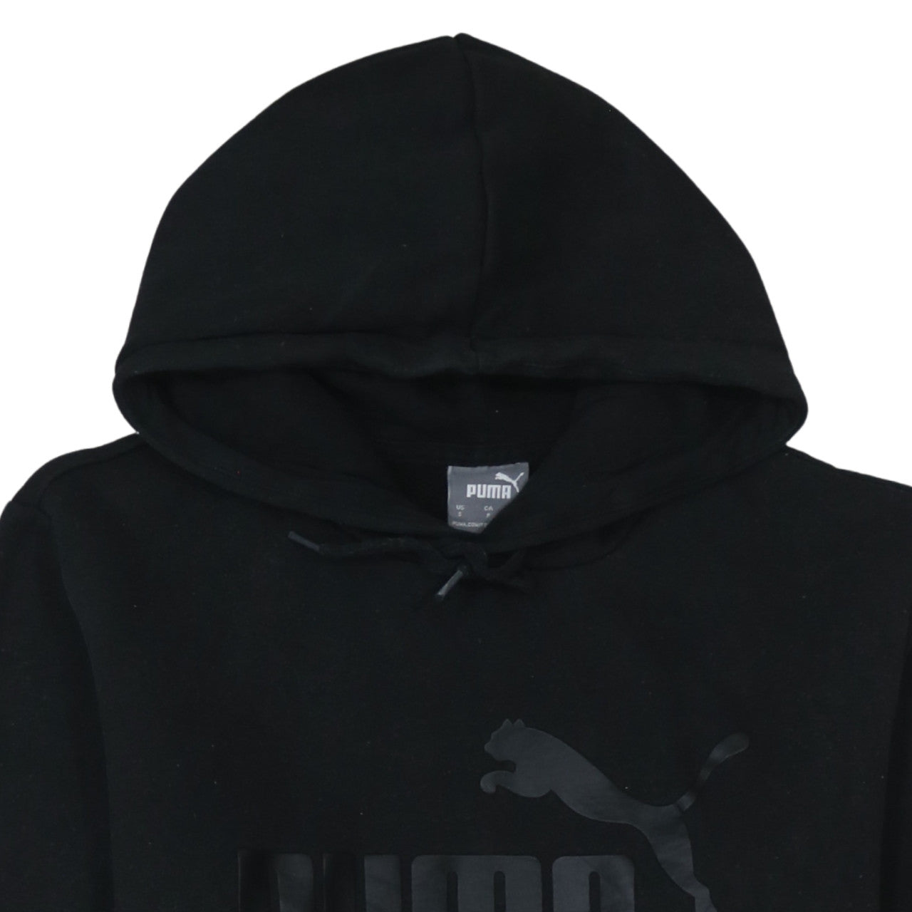 Puma Men's Black Pullover Hoodie Small Logo Fleece Sweatshirt