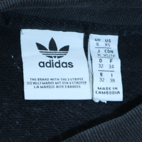 Adidas Womens Black XS Crew Neck Pullover Sweatshirt