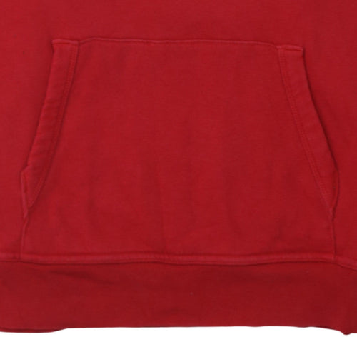 GAP Boys Red Pullover Hoodie Size 14-16 Cotton Blend Logo Sweatshirt