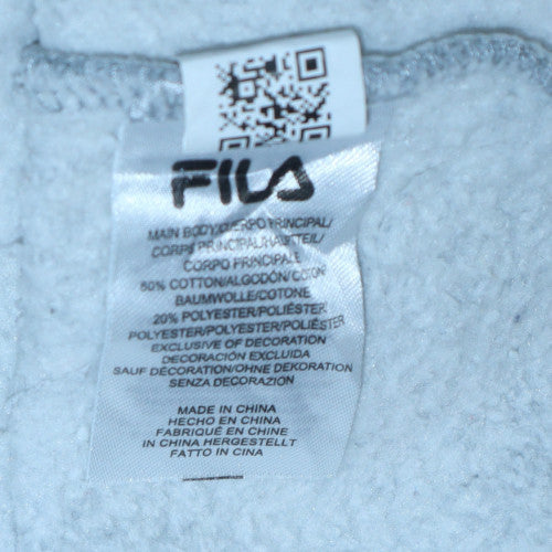 Fila Mens Grey XL Pullover Sweatshirt Logo Crew Neck Fleece