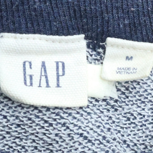 GAP Womens Blue Cotton Blend Logo Pullover Sweatshirt Size M