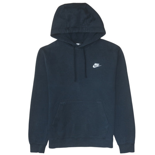 Nike Men's Black Pullover Hoodie M Regular Fit Fleece Logo Sportswear