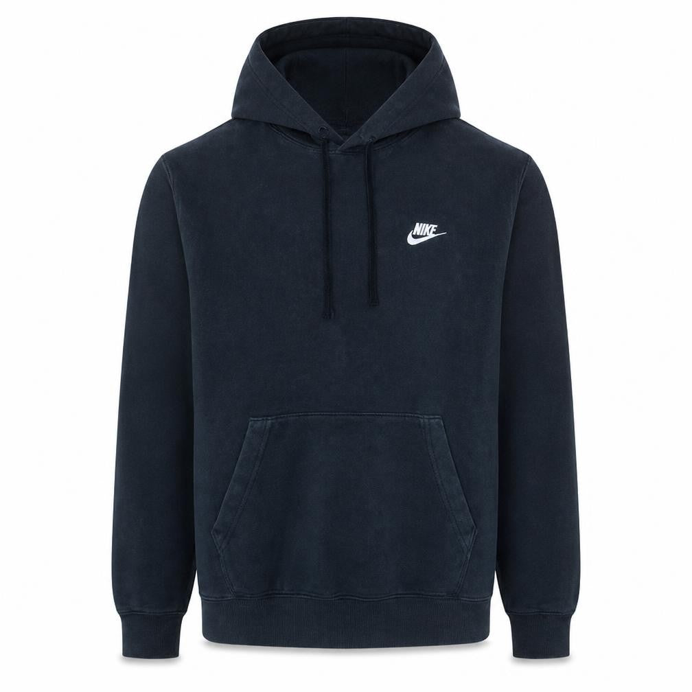 Nike Men's Black Pullover Hoodie M Regular Fit Fleece Logo Sportswear