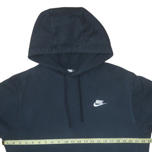 Nike Men's Black Pullover Hoodie M Regular Fit Fleece Logo Sportswear