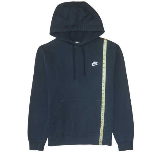 Nike Men's Black Pullover Hoodie M Regular Fit Fleece Logo Sportswear