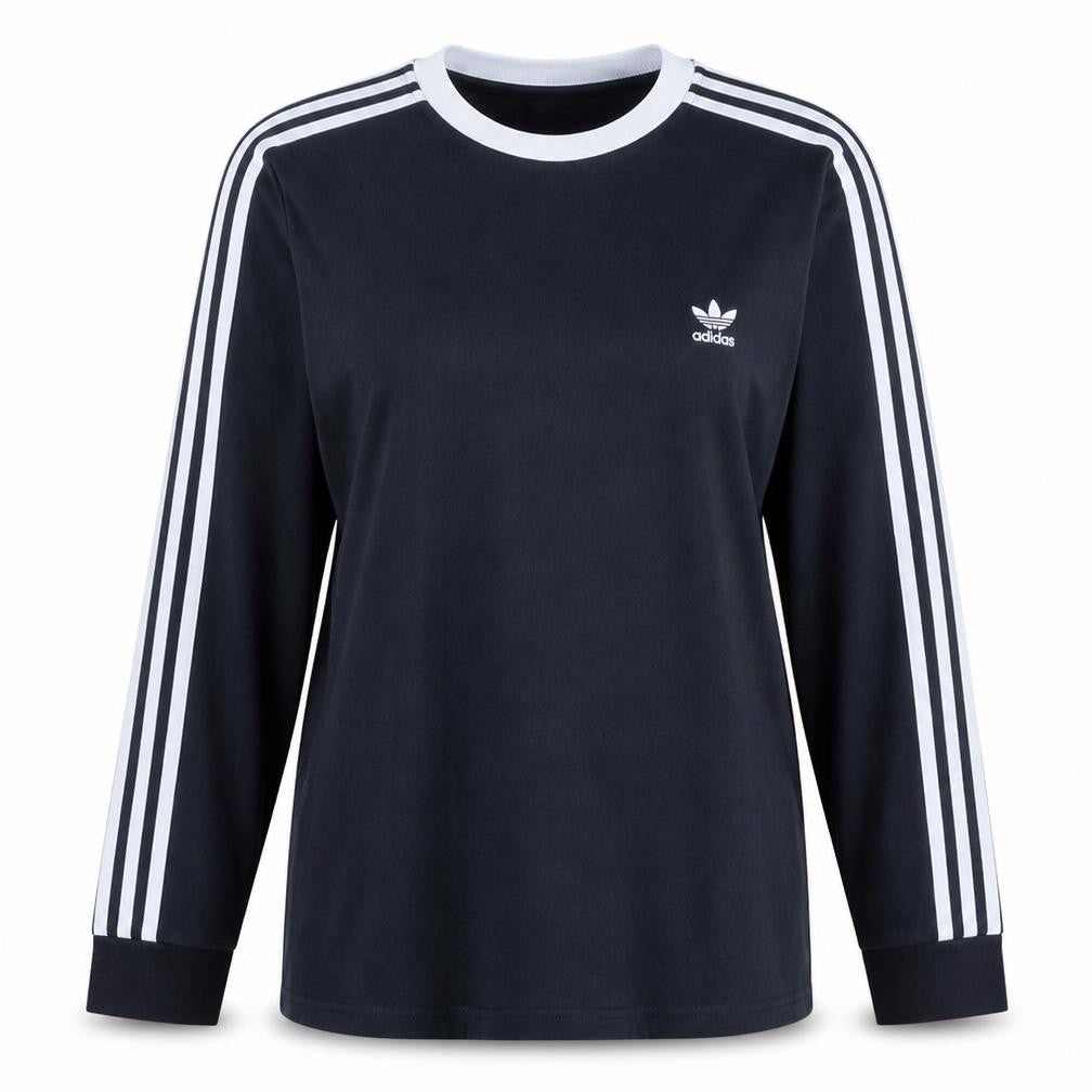 Adidas Women's Black Long Sleeve Crew Neck Jersey Top Size 16