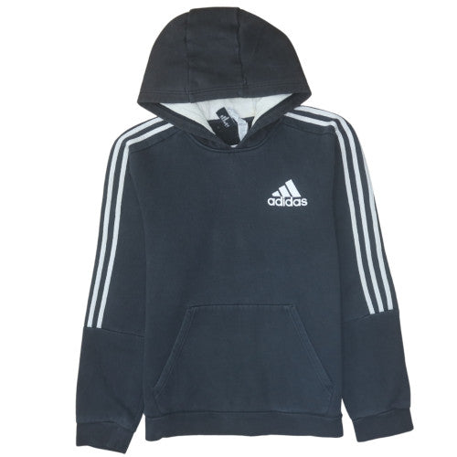 Adidas Men's Black Pullover Hoodie Medium Logo Fleece Sweatshirt