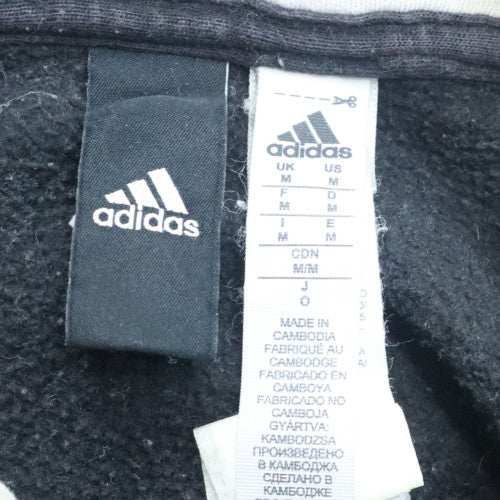 Adidas Men's Black Pullover Hoodie Medium Logo Fleece Sweatshirt