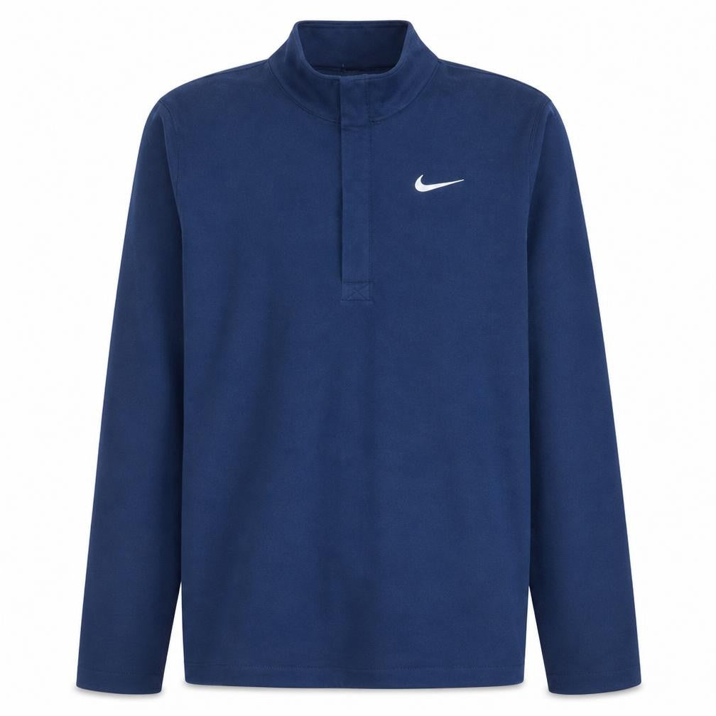 Front view of Nike Men's Blue Dri-FIT 1/4 Zip Long Sleeve Sweatshirt M