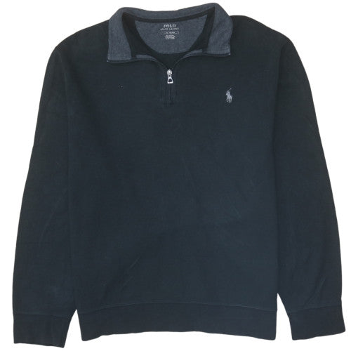 Polo Ralph Lauren Men's Black L 1/4 Zip Pullover Sweatshirt