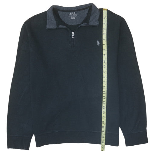 Polo Ralph Lauren Men's Black L 1/4 Zip Pullover Sweatshirt