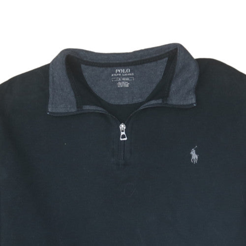 Polo Ralph Lauren Men's Black L 1/4 Zip Pullover Sweatshirt