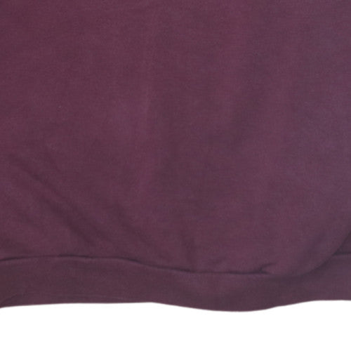 Adidas Womens Burgundy Crew Neck Pullover Sweatshirt UK 6 XS