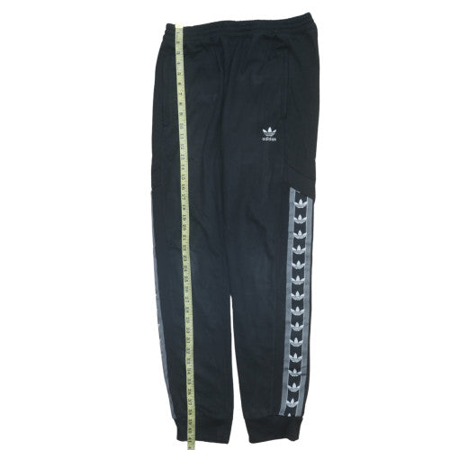 Adidas Mens Black Jogger Sweatpants L Elastic Waist Pockets Casual
