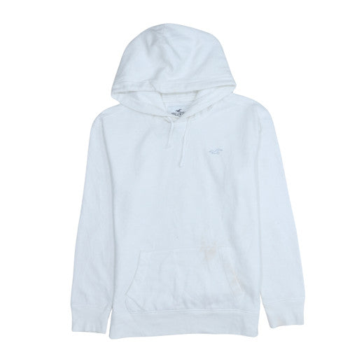 Hollister Women White Pullover Hoodie XS Cotton Casual