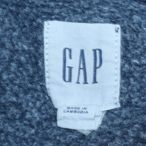 GAP Men’s Blue Logo Pullover Hoodie XL Fleece Cotton Blend