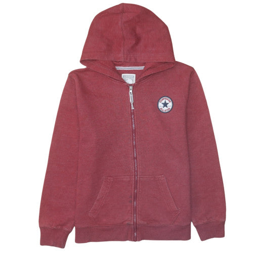 Converse Boys Red Full Zip Hoodie XL 13-15 Years Cotton Blend