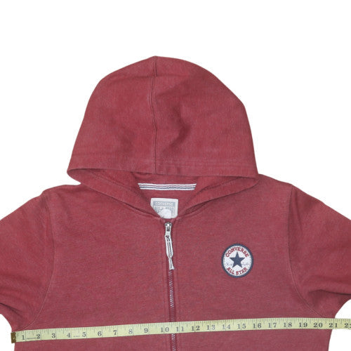 Converse Boys Red Full Zip Hoodie XL 13-15 Years Cotton Blend