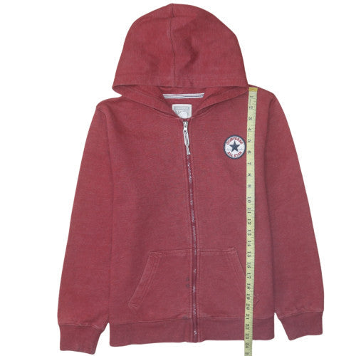 Converse Boys Red Full Zip Hoodie XL 13-15 Years Cotton Blend