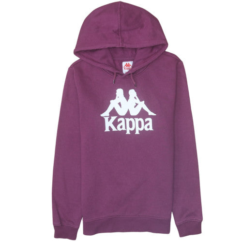 Kappa Women’s Purple Pullover Hoodie Medium Cotton Blend Logo Hooded Sweatshirt